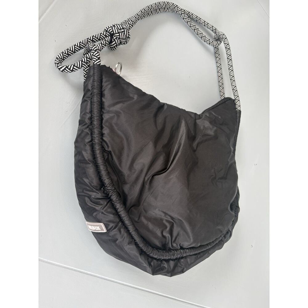 Wildfox‎ Puffer Hobo Bag Womens OS Black Excellent Rope Quilted Shoulder Bag